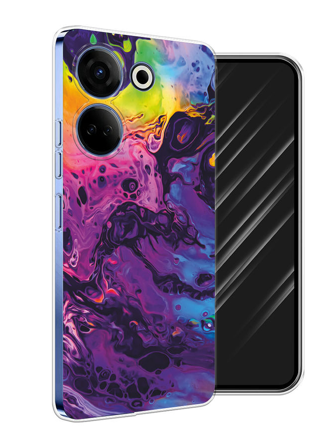 

Чехол Awog на Tecno Camon 20 "ACID fluid", Бордовый