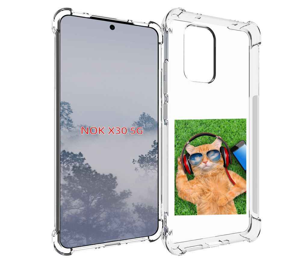 

Чехол MyPads Кот-кайфарик для Nokia X30 5G, Tocco