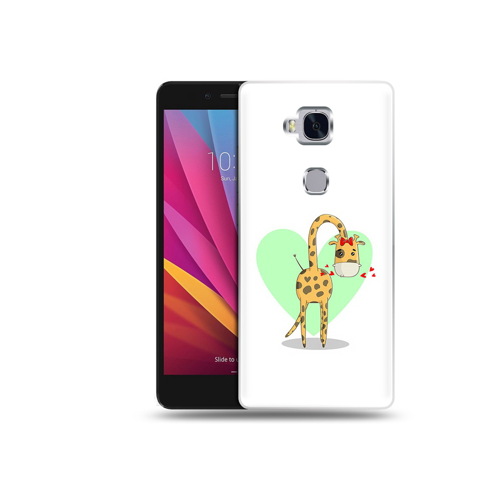 

Чехол MyPads Tocco для Honor 5X Влюбленный жираф 14 февраля (PT24996.45.47), Прозрачный, Tocco