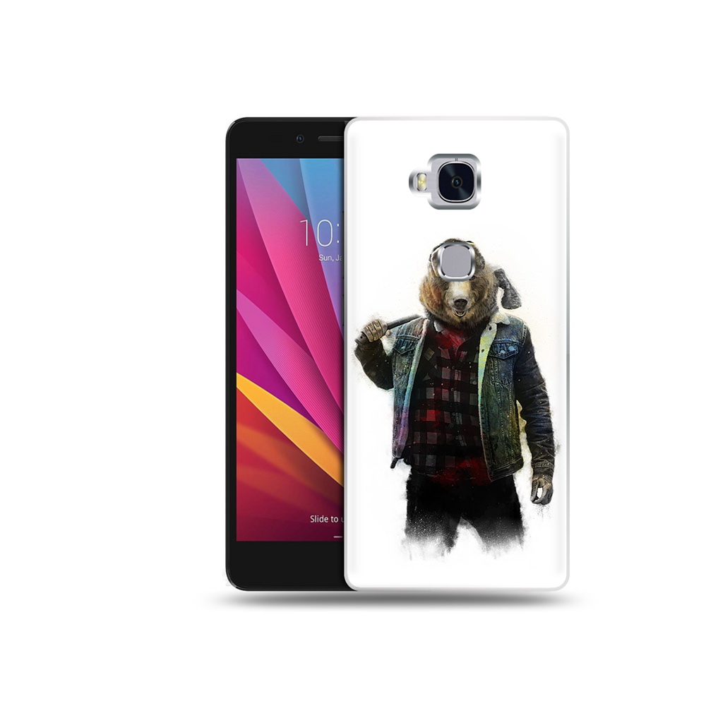 

Чехол MyPads Tocco для Honor 5X медведь с топором (PT24996.45.469), Прозрачный, Tocco