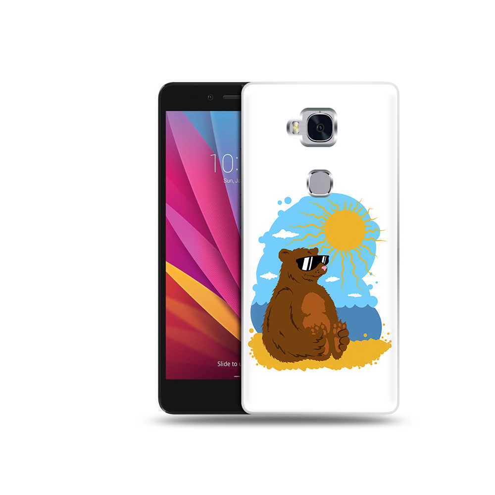 

Чехол MyPads Tocco для Honor 5X медведь на чиле (PT24996.45.468), Прозрачный, Tocco