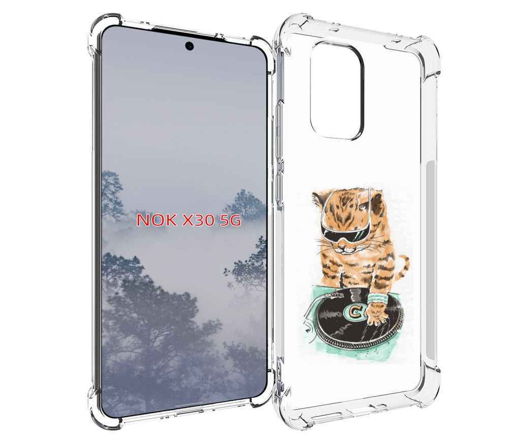 

Чехол MyPads Кот диджей для Nokia X30 5G, Tocco