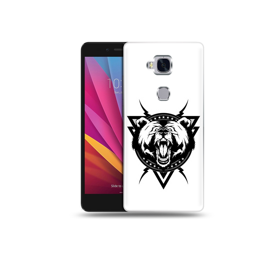 

Чехол MyPads Tocco для Honor 5X медведь в треугольнике (PT24996.45.464), Прозрачный, Tocco