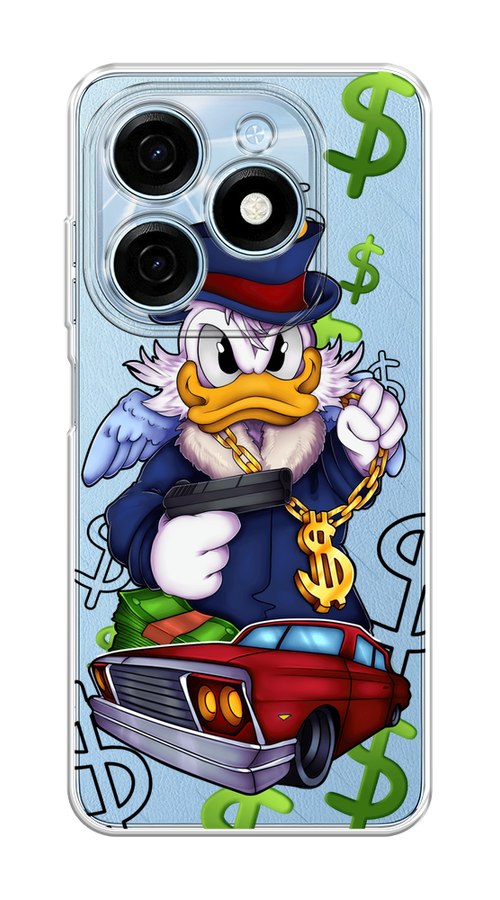 

Чехол на Tecno Spark 20 "Scrooge McDuck with a Gold Chain", Красный;синий;белый, 304750-1