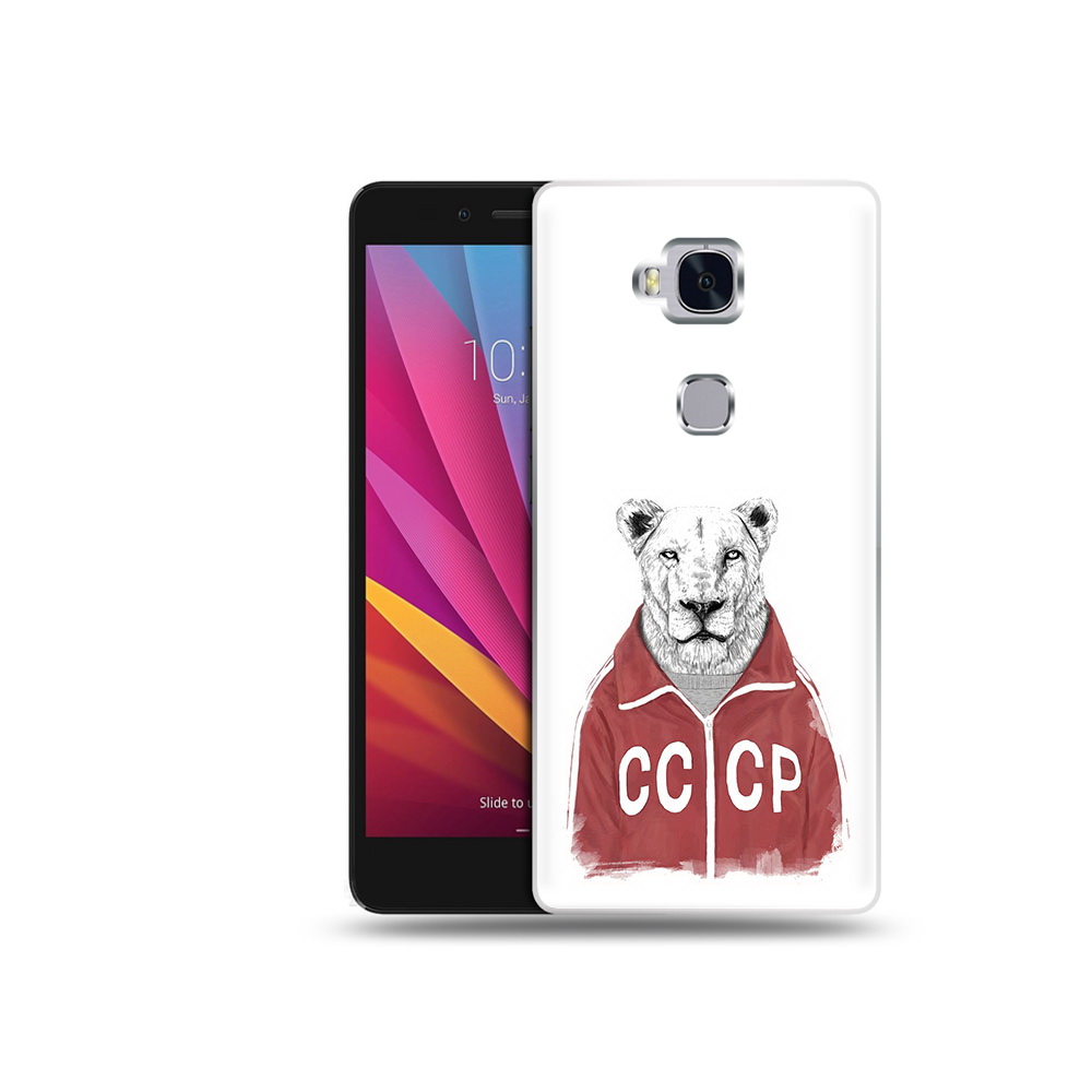 

Чехол MyPads Tocco для Honor 5X львица ссср (PT24996.45.450), Прозрачный, Tocco