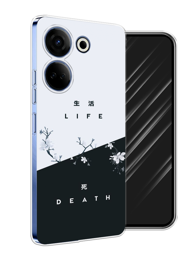 

Чехол Awog на Tecno Camon 20 "Life and death", Черный;серый