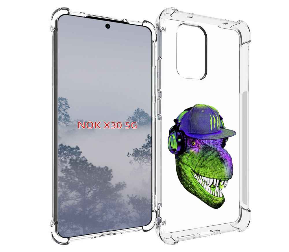 

Чехол MyPads Динозавр в кепке для Nokia X30 5G, Tocco