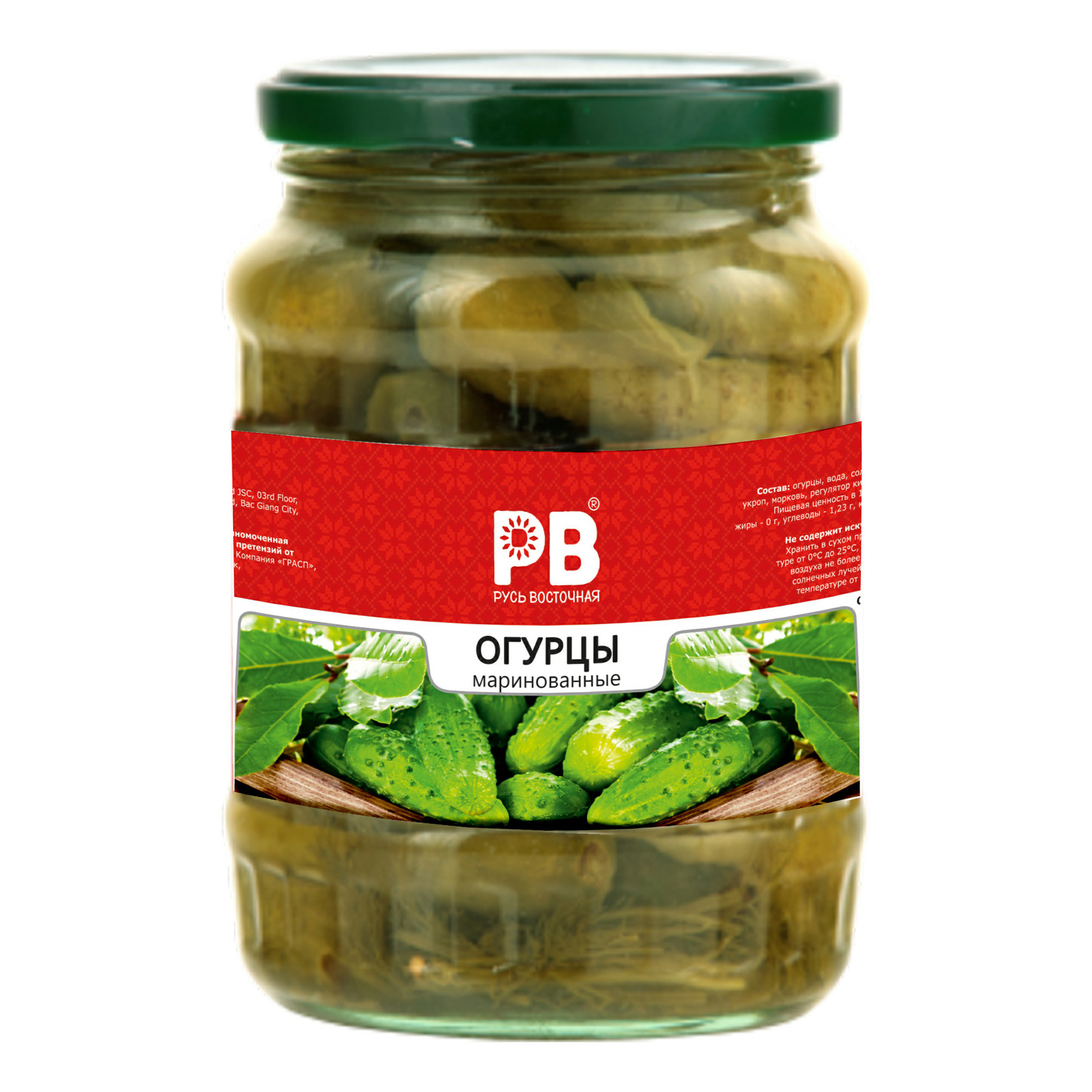 

Огурцы Русь Восточная маринованные 720 г