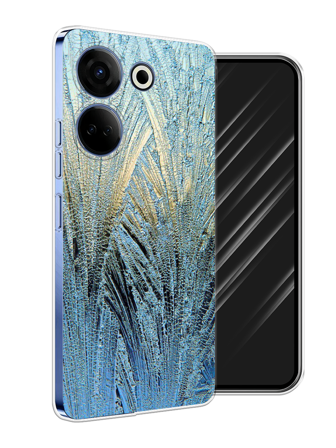 

Чехол Awog на Tecno Camon 20 "Лёд", Голубой
