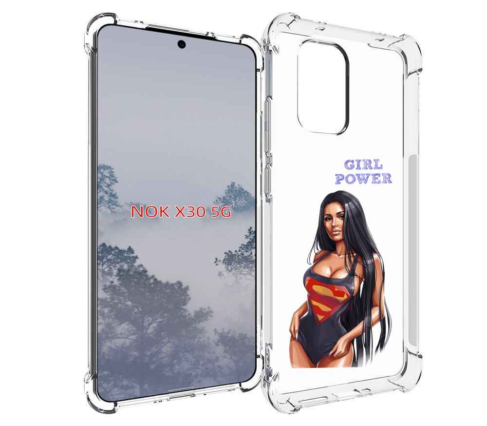 

Чехол MyPads Девушка-супермен женский для Nokia X30 5G, Tocco