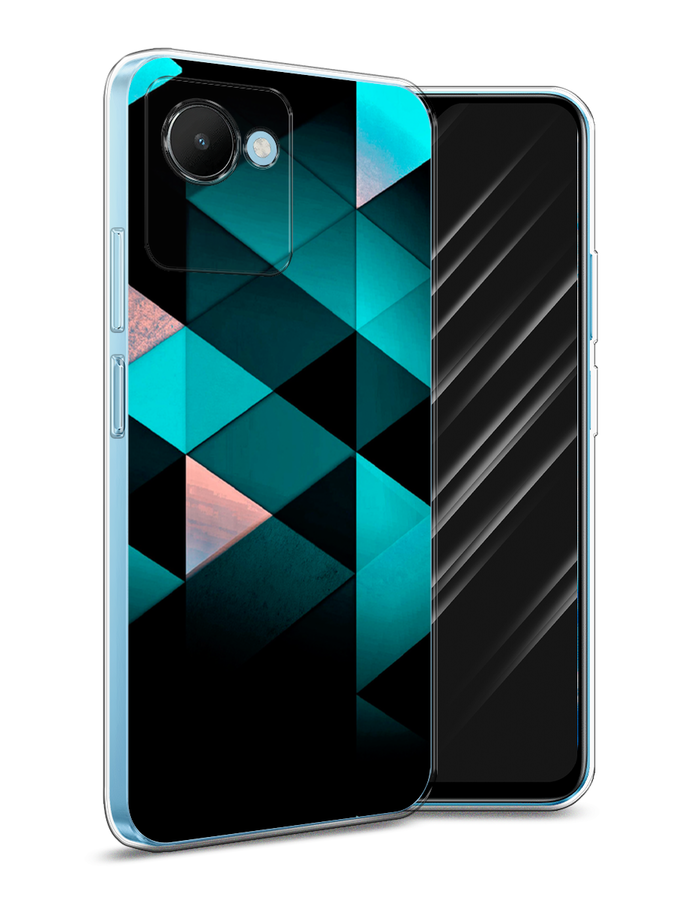 

Чехол Awog на Realme C30S 4G "Геометрия 16", Голубой;черный, 2511650-3