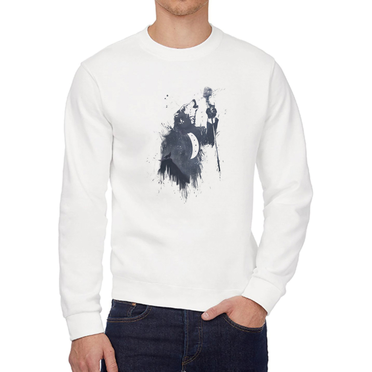 

Свитшот унисекс CoolPodarok W015690 белый 48 RU, 8W015690