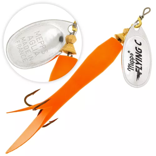 

Блесна Mepps Aglia Flying AG/ORANGE 25гр., Серебристый;оранжевый, Aglia Flying