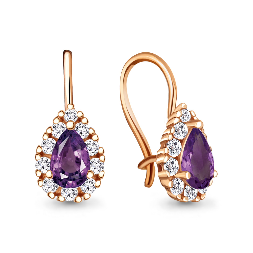 

Серьги из серебра с фианитом Aquamarine 40968Д_925_з, 40968Д_925_з