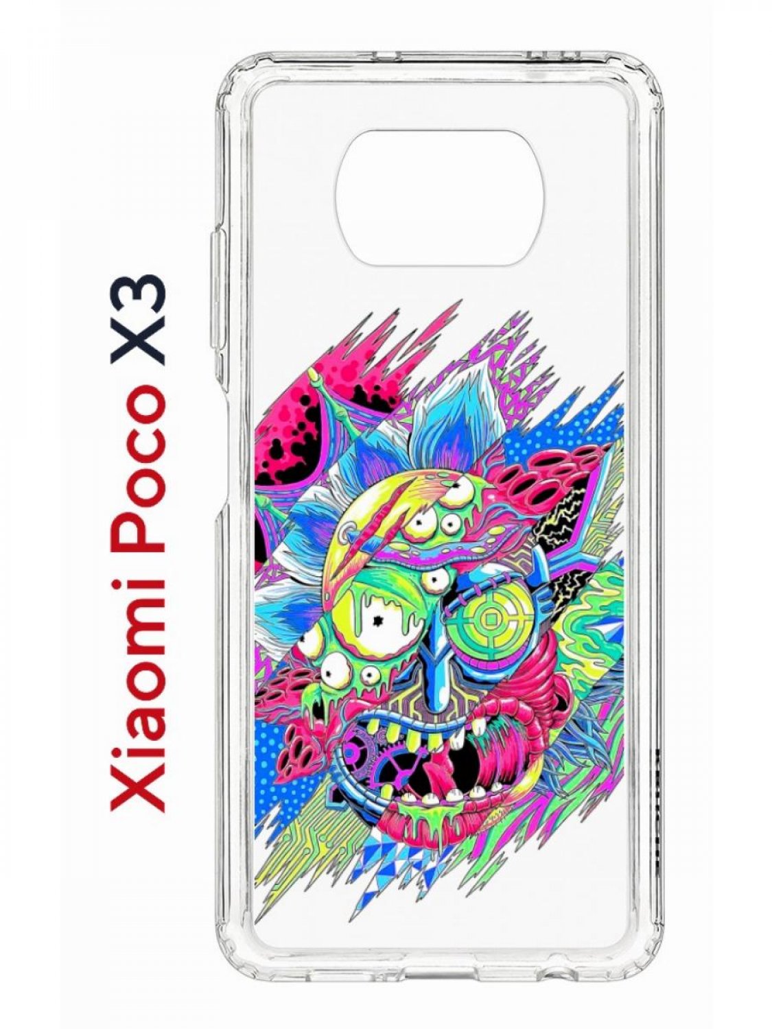 

Чехол на Xiaomi Poco X3/X3 Pro Kruche Print Многоликий Рик,противоударный бампер с принтом, Прозрачный;голубой;розовый;желтый, Ксиоми Поко икс3, икс 3 про