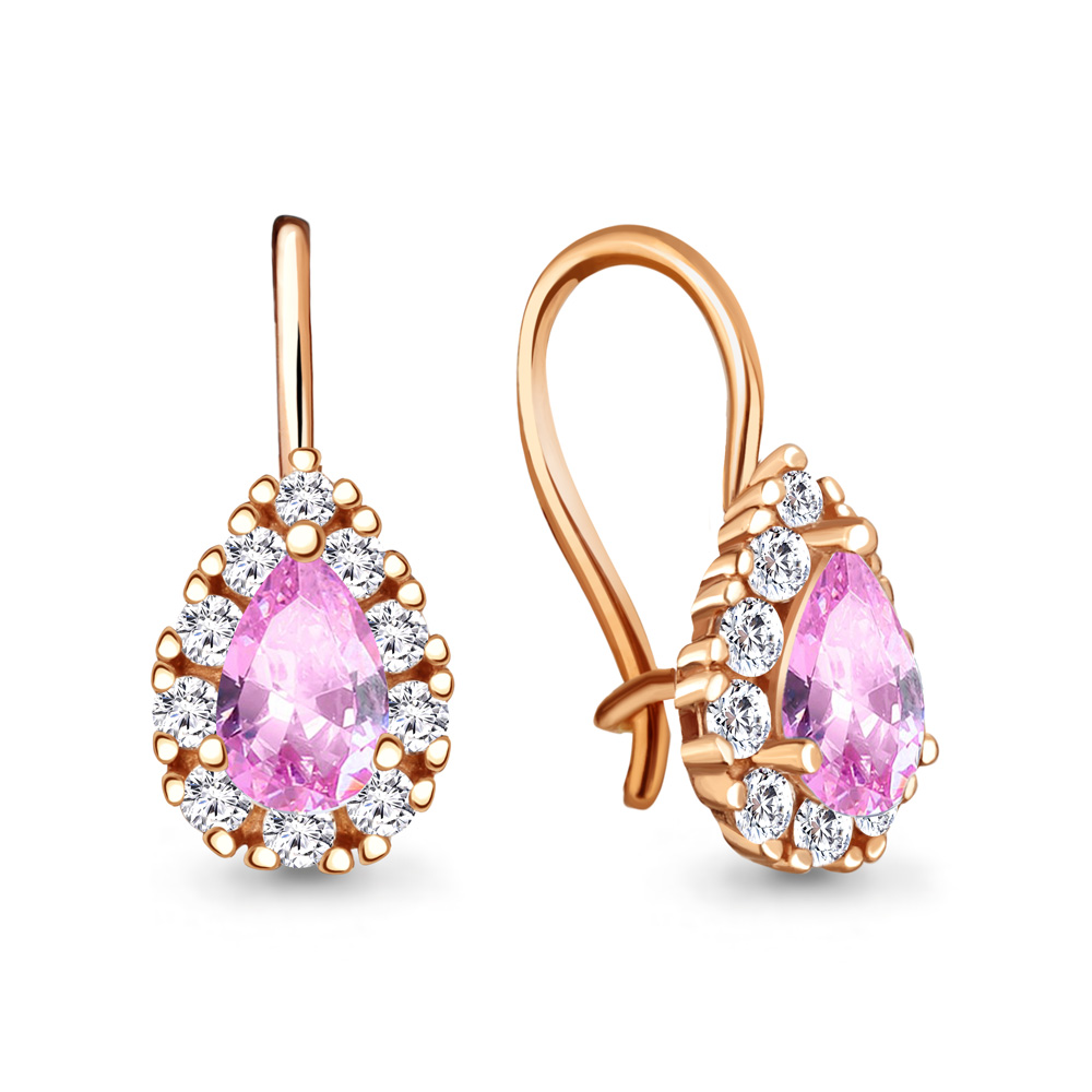 

Серьги из серебра с фианитом Aquamarine 40968В_925_з, 40968В_925_з