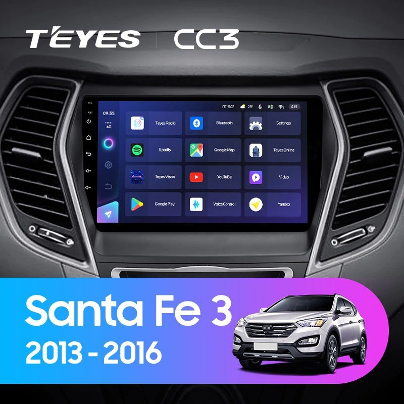 

Автомобильная магнитола Teyes CC3L 4/32 Hyundai Santa Fe 3 (2013-2016) Тип-B, CC3L
