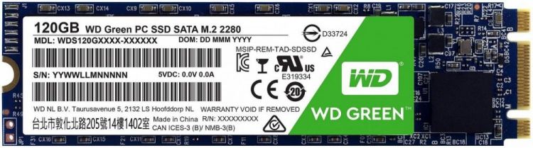 фото Ssd диск wd green 120гб (wds120g2g0b)