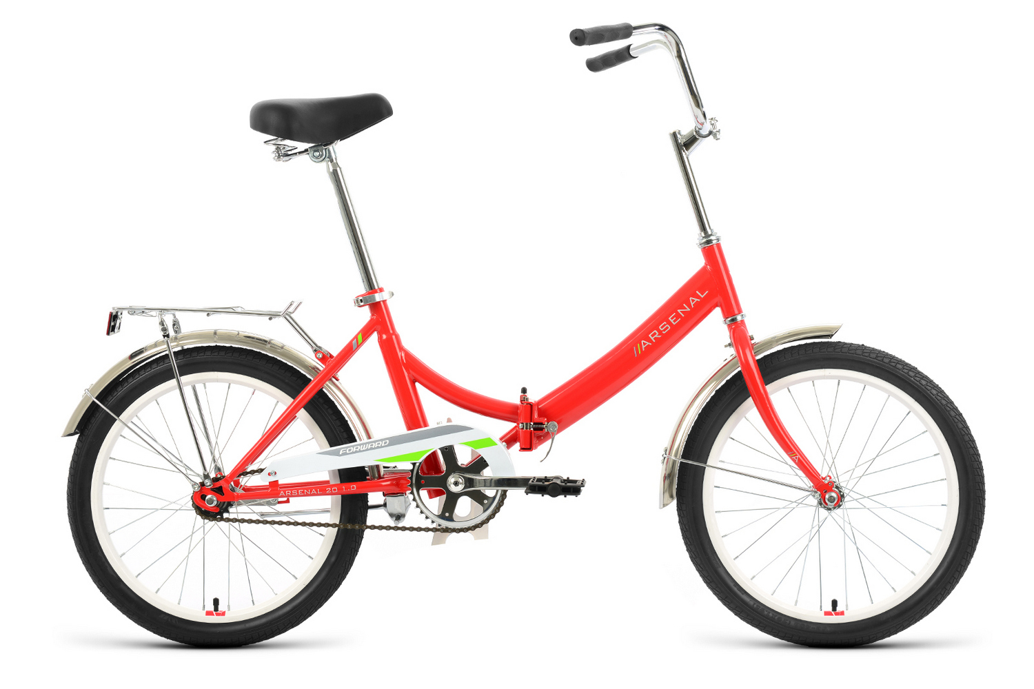 фото Велосипед 20" forward arsenal 1.0 2022 г 14" красный/зеленый rbk22fw20528