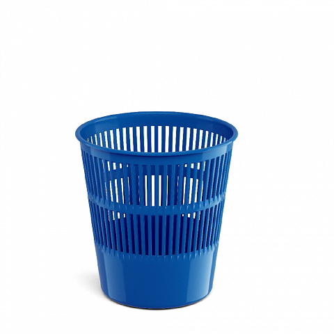 фото Корзина для бумаг сетчатая пластиковая erichkrause vivid, 9л, синий