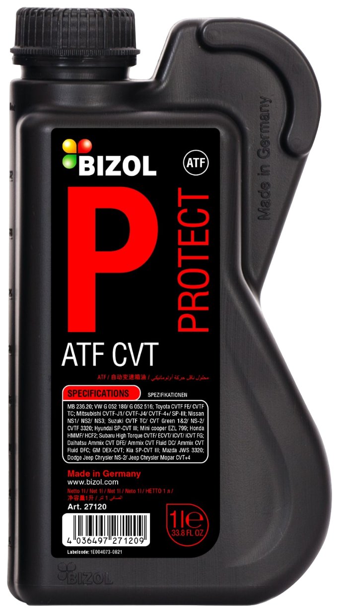 27120 BIZOL НС-синтетическое трансмиссионное масло для вариаторов CVT Protect ATF CVT (1л)