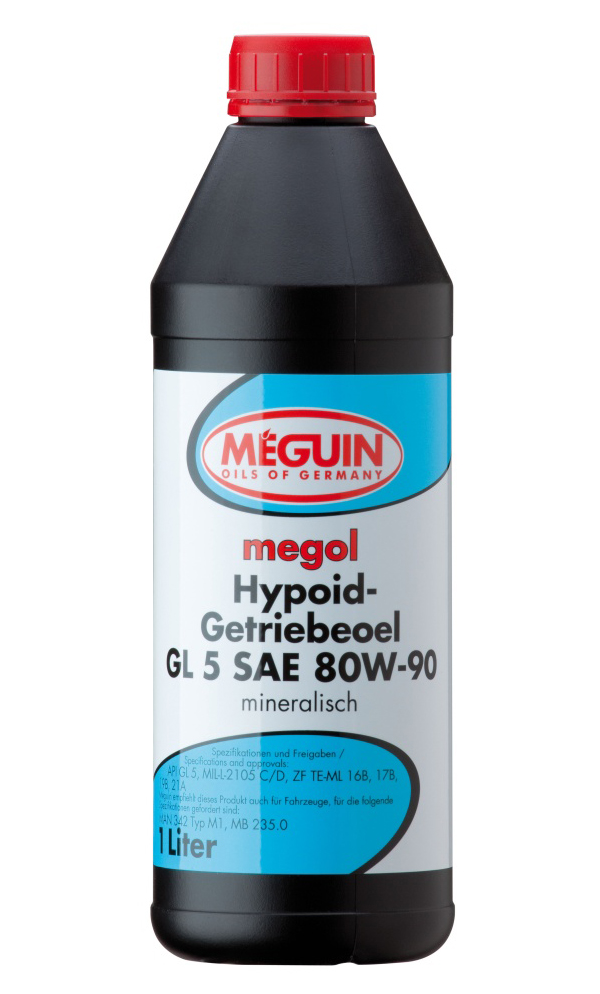 4868 Meguin Минеральное трансмиссионное масло Megol Hypoid-Getriebeoel 80W-90 (GL-5) (1л)