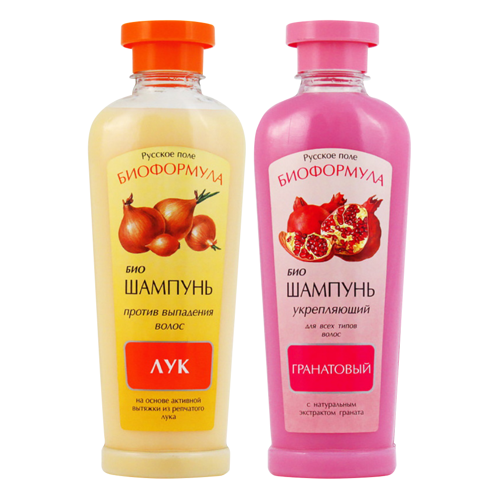 Набор шампуней Fratty Биоформула ганатовый 270 мл + Лук 270 мл