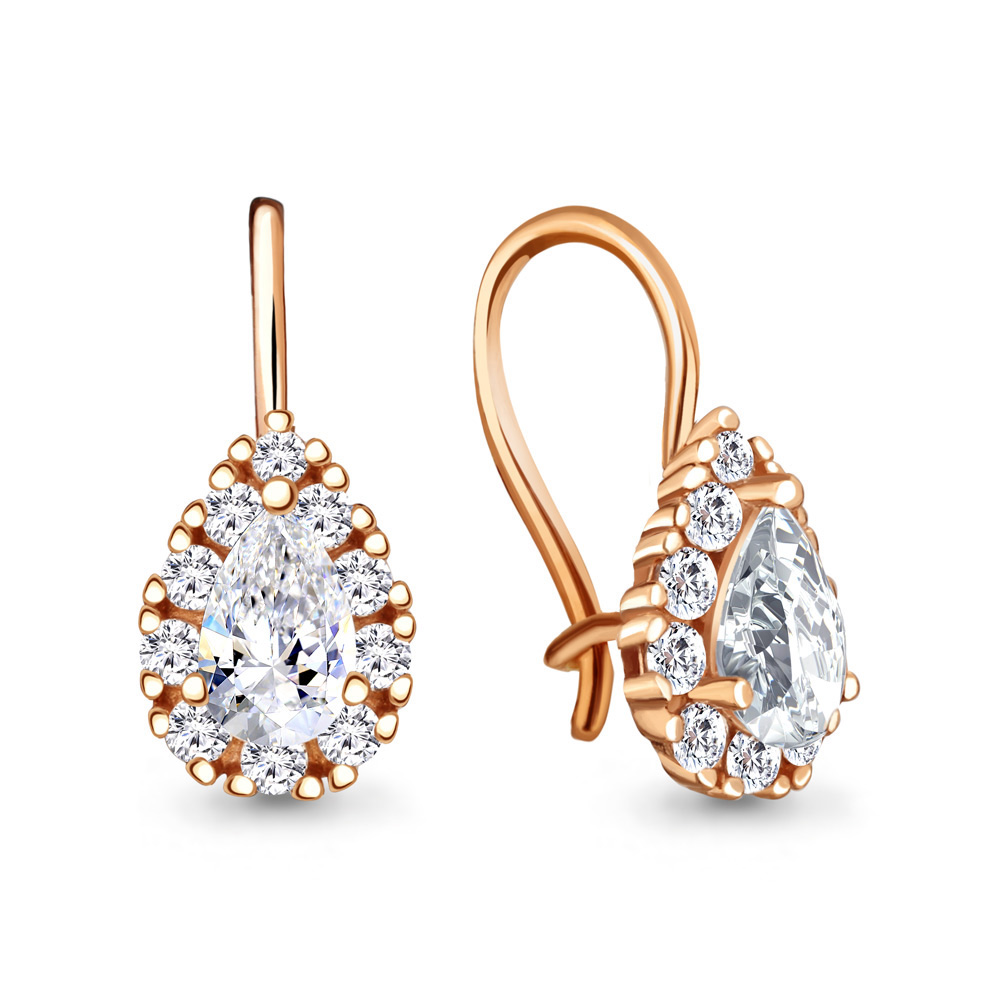 

Серьги из серебра с фианитом Aquamarine 40968А_925_з, 40968А_925_з