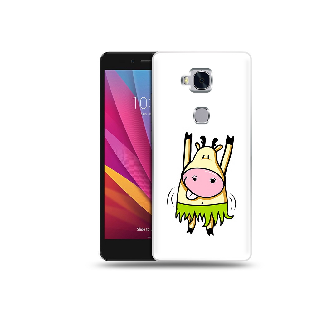 

Чехол MyPads Tocco для Honor 5X Веселая корова (PT24996.45.42), Прозрачный, Tocco
