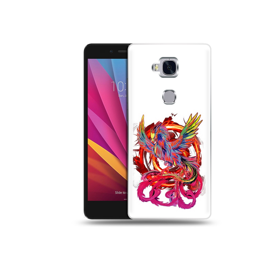 

Чехол MyPads Tocco для Honor 5X красочный феникс (PT24996.45.414), Прозрачный, Tocco