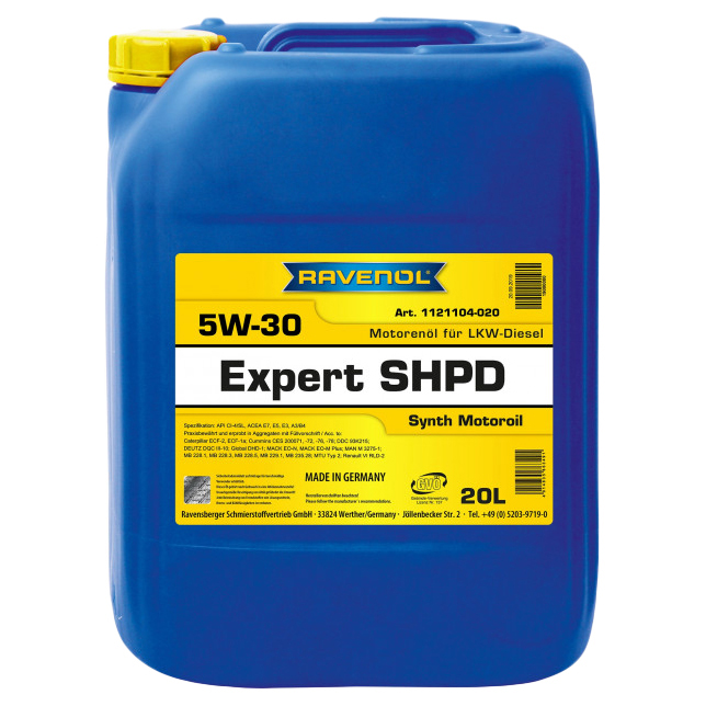 Моторное масло Ravenol Expert Shpd 5W30 Plastic Ces 20л