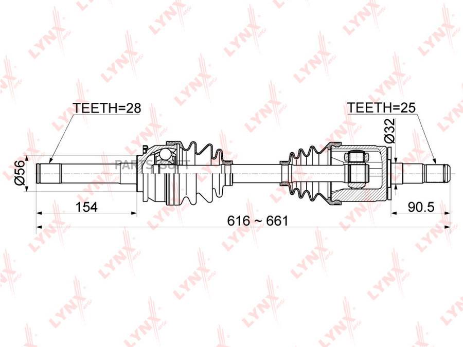 

LYNXAUTO Вал приводной