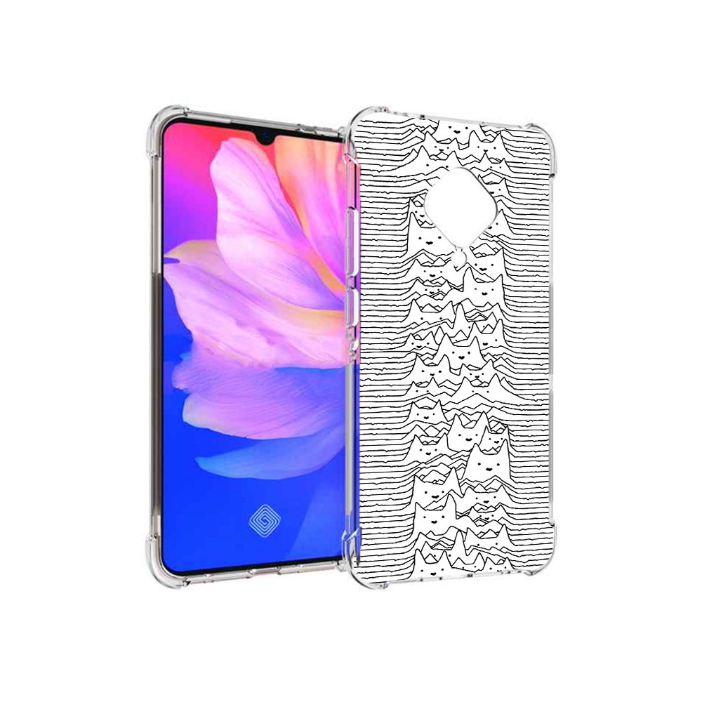 

Чехол MyPads Tocco для Vivo V17 черно белые коты 3D (PT147343.378.682), Прозрачный, Tocco