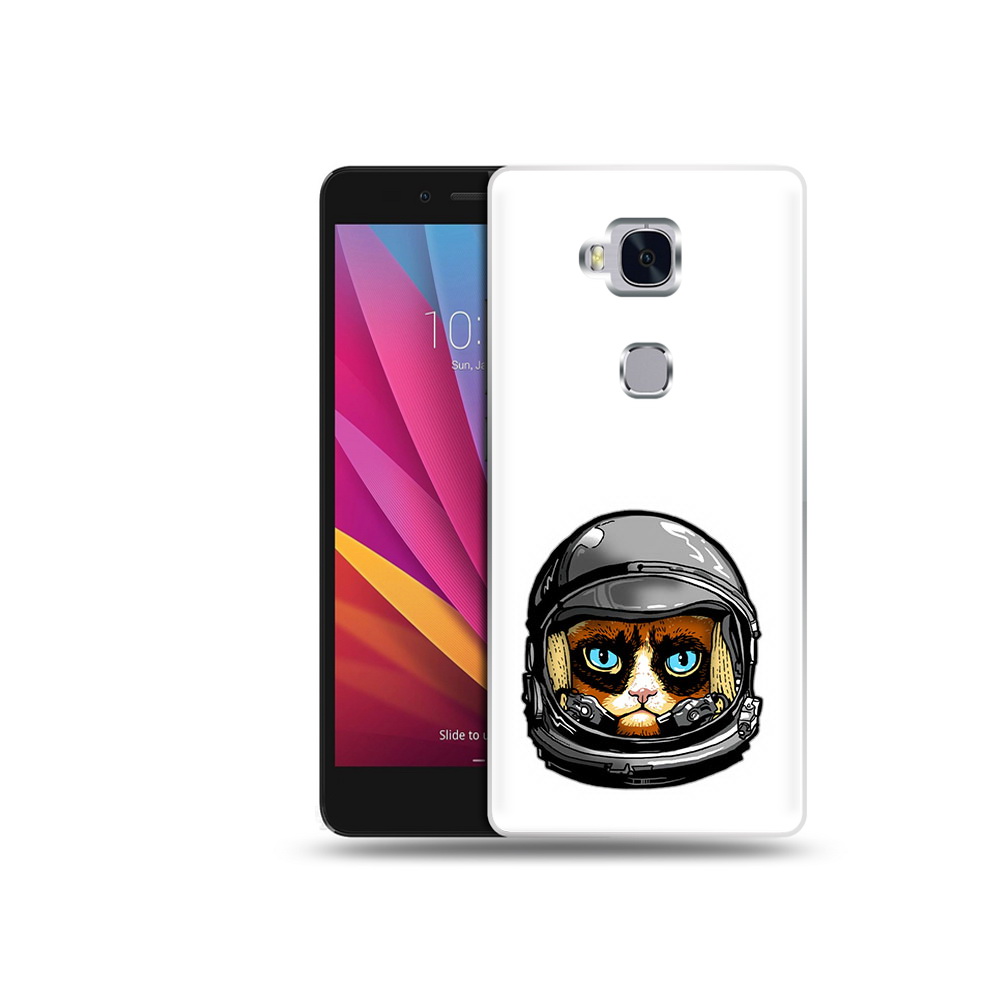 

Чехол MyPads Tocco для Honor 5X кот космонавт (PT24996.45.400), Прозрачный, Tocco