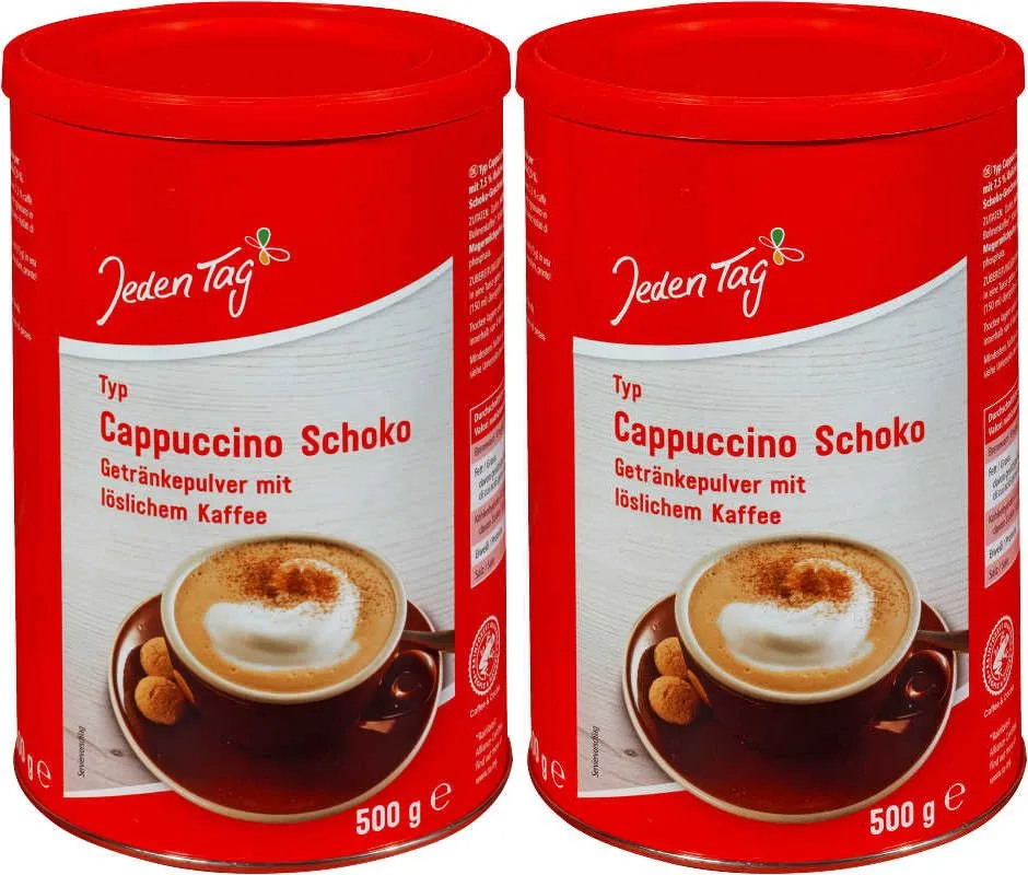 Кофе растворимый Jeden Tag Cappuchino Schoko Каппучино с шоколадом, 500 г х 2 шт