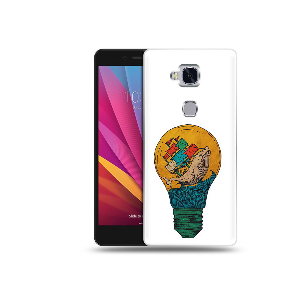 

Чехол MyPads Tocco для Honor 5X кит в лампочке с парусами (PT24996.45.387), Прозрачный, Tocco