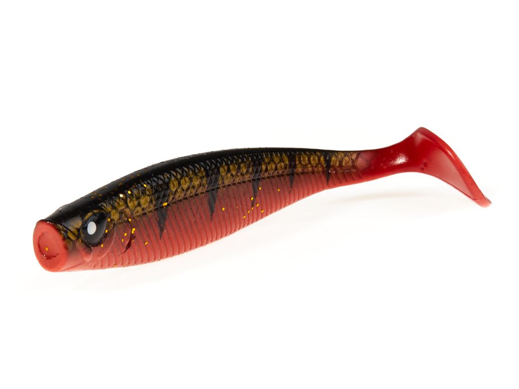 Силиконовая приманка Lucky John 3D Series Red Tail Shad, размер 125 мм, модель PG22, 3 штуки.