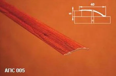 

Порог АПС 005 алюминиевый 1800x40x0-12 мм разноуровневый 01 серебро
