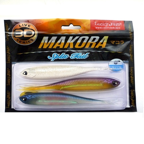 

Силиконовая приманка Lucky John 3D Series Makora Split Tail 152,4 мм, MIX1, 3 шт., 3D Series Makora Split Tail