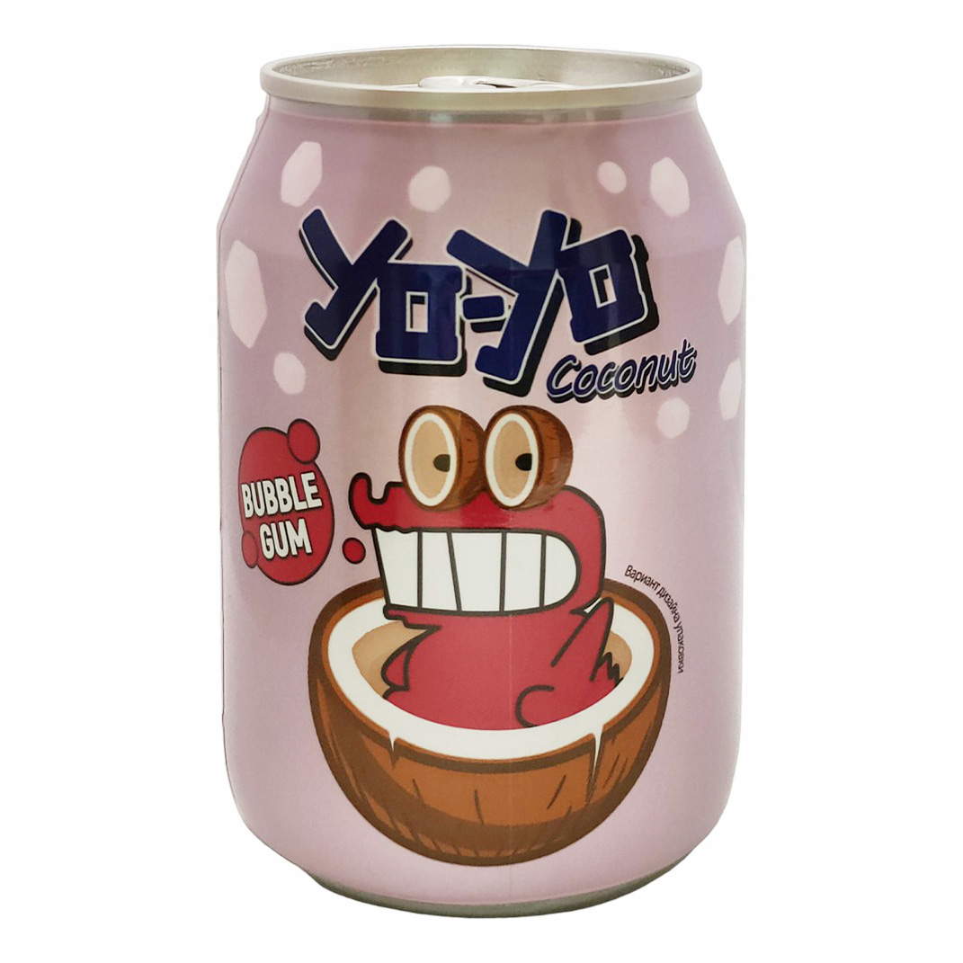 Напиток сокосодержащий Moon Berry Yo-Yo бабл гам с кусочками кокосового желе 0,24 л