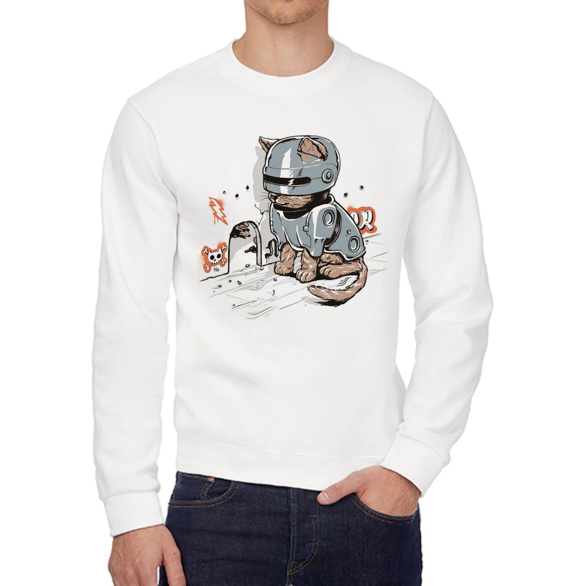 

Свитшот унисекс CoolPodarok W015671 белый 58 RU, 8W015671