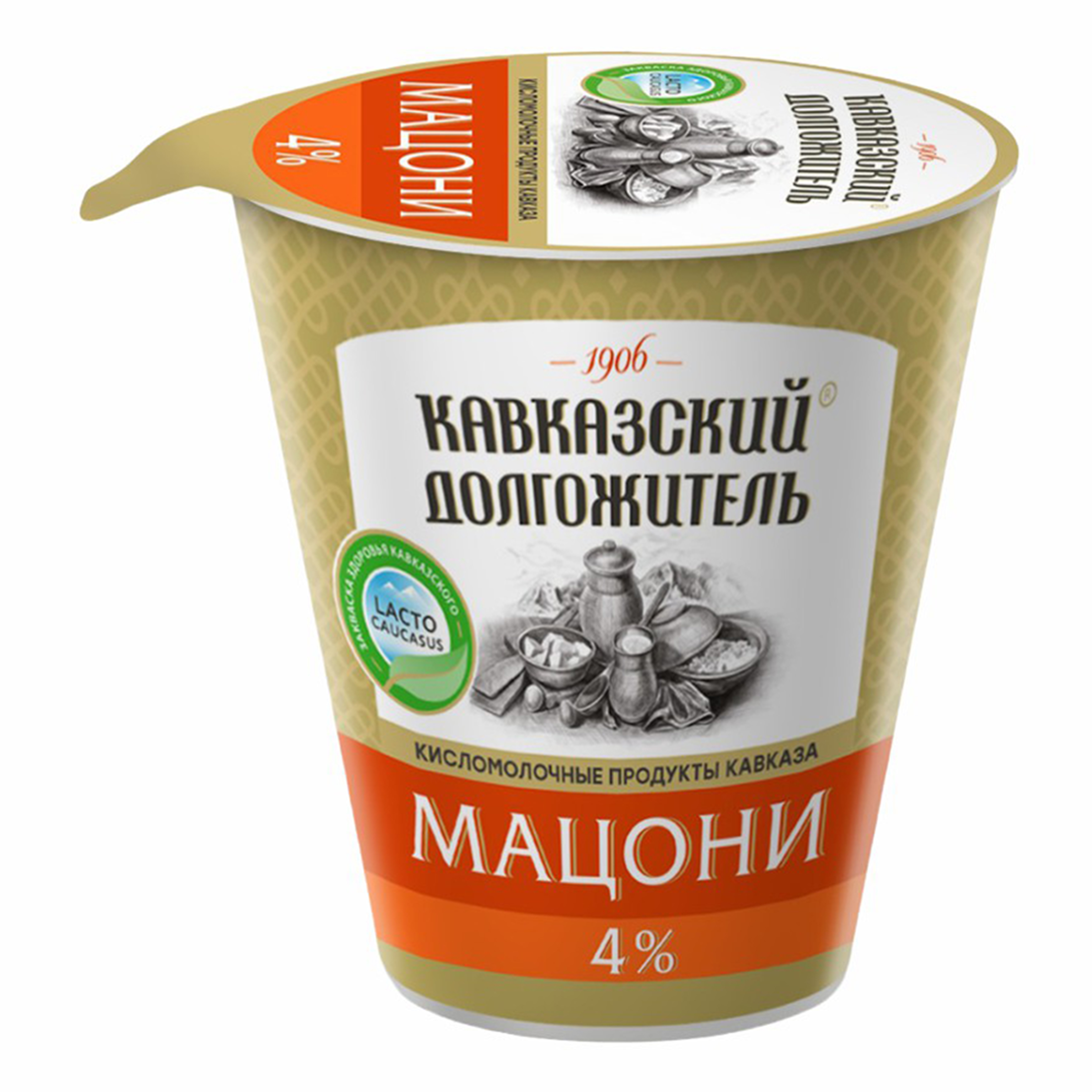

Мацони Кавказский долгожитель 4% БЗМЖ 300 мл