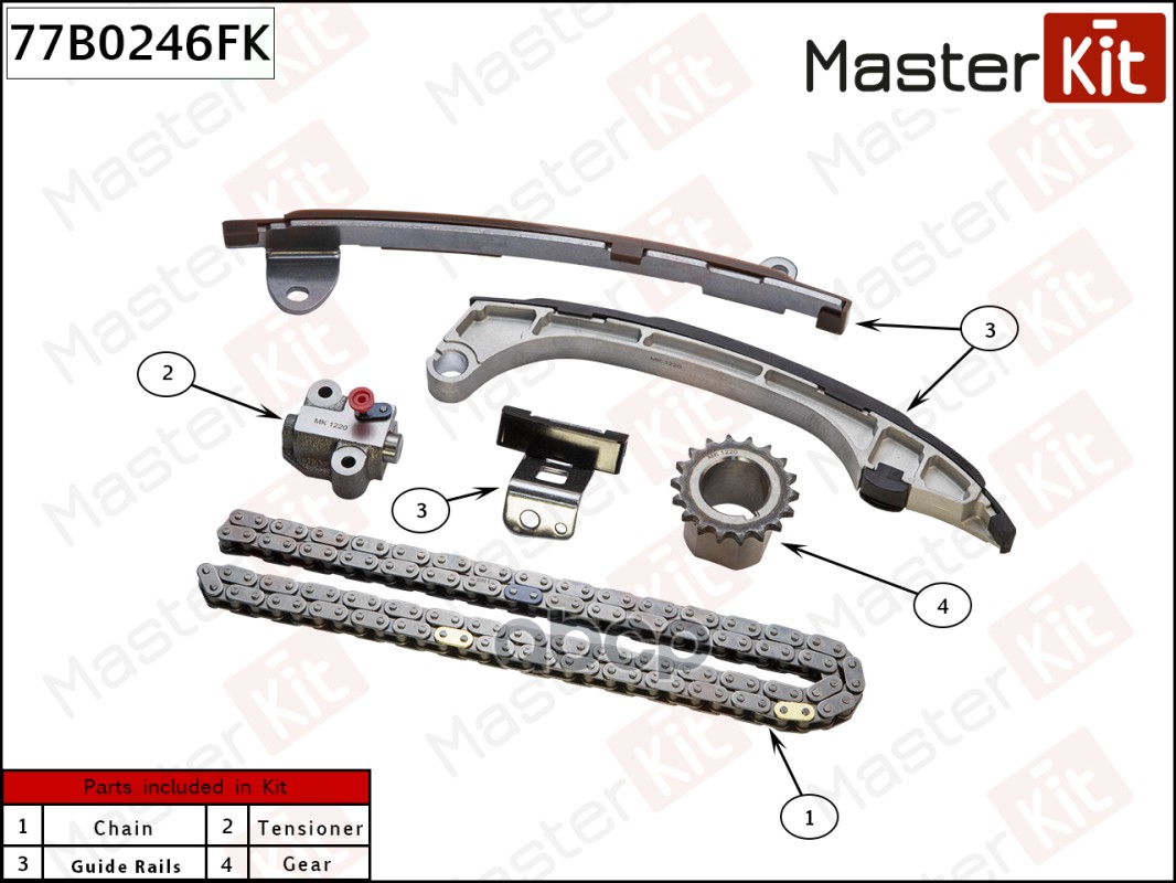 

Комплект Цепи Грм Toyota Camry (V50)/Camry (V70)/Rav4 (Zsa4) 2.5 2ar-Fe 11- Masterkit 77b0