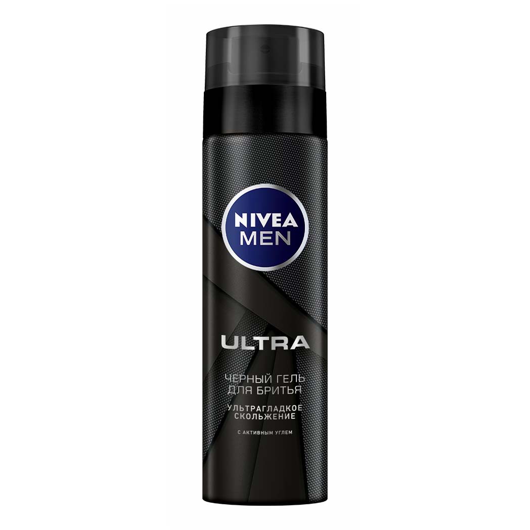 Гель для бритья Nivea Men Ultra с активным углем мужской 200 мл