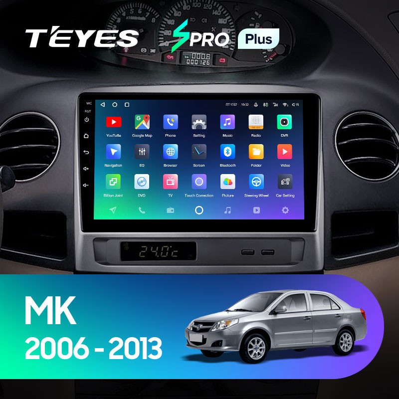 Штатная магнитола Teyes SPRO Plus 6128 Geely MK 1 2006-2013 3630000₽