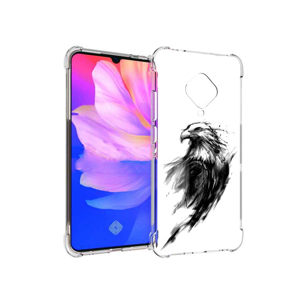 

Чехол MyPads Tocco для Vivo V17 чб птица (PT147343.378.670), Прозрачный, Tocco