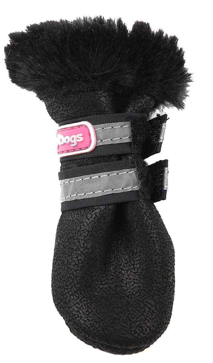 фото Обувь для собак for my dogs размер 0, зимние черные fmd660-2020 bl