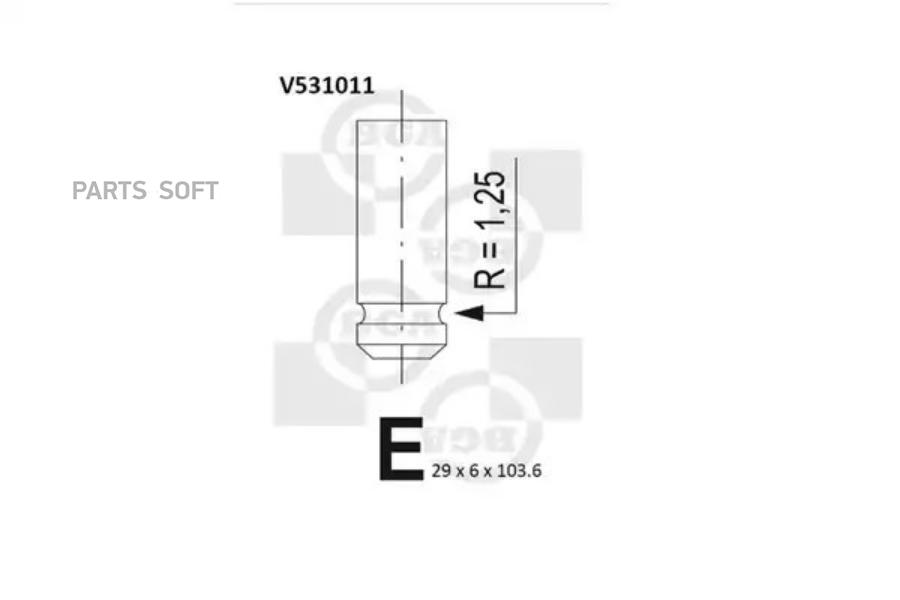 

Клапан Двигателя Выпускной Bga V531011 Bga арт. V531011