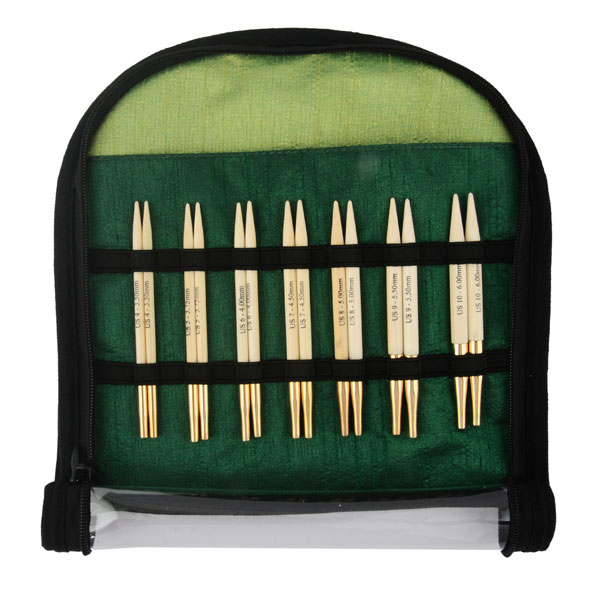 

Набор съемных укороченных спиц KnitPro 22565 Bamboo Special Interchangeable Needle Set, Бежевый;золотой