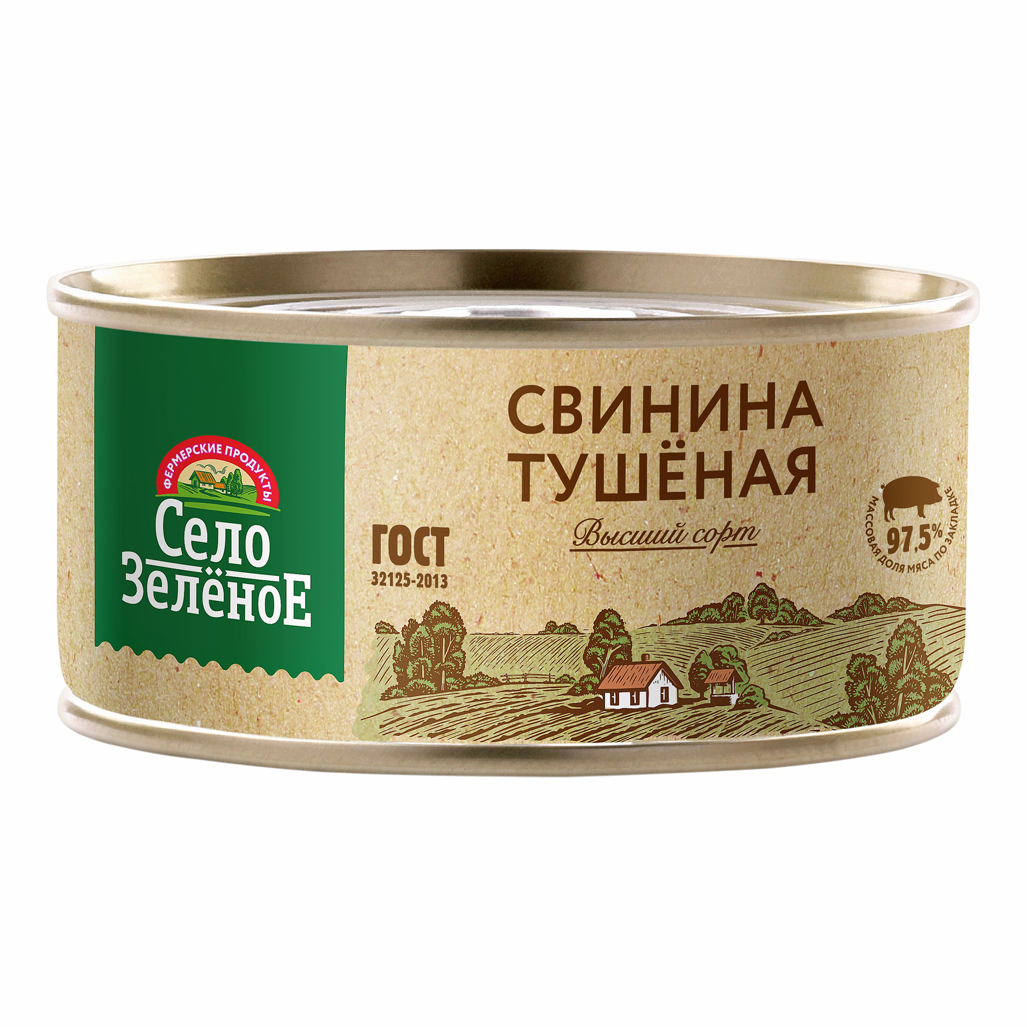 

Свинина тушеная Село Зеленое 325 г